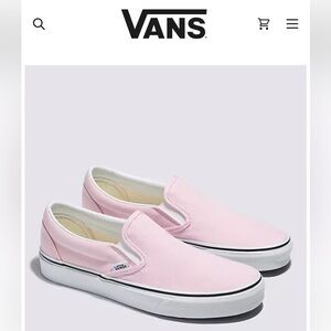 Vans Classic Slip-On - Light Pink - Women’s Size 9.5